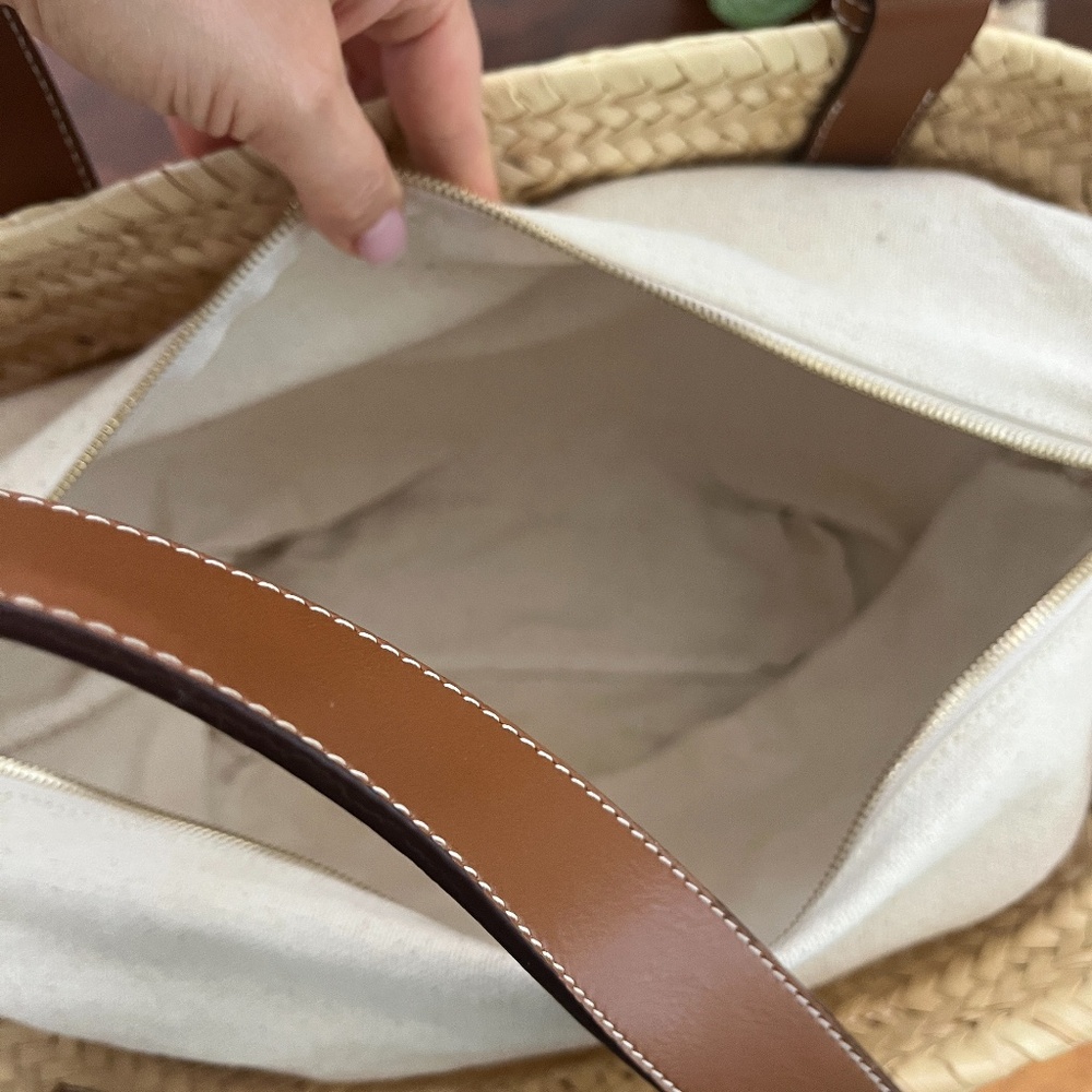 Poolside Tan and Brown Woven Tote Bag - Picture 9 of 9